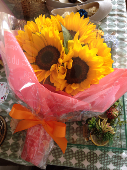 ひまわりのブーケ_f0275365_15372407.jpg