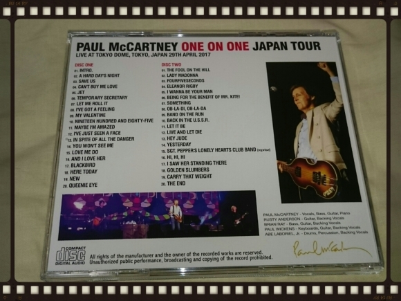 PAUL McCARTNEY / TOKYO DOME 2017 2ND NIGHT_b0042308_12481478.jpg