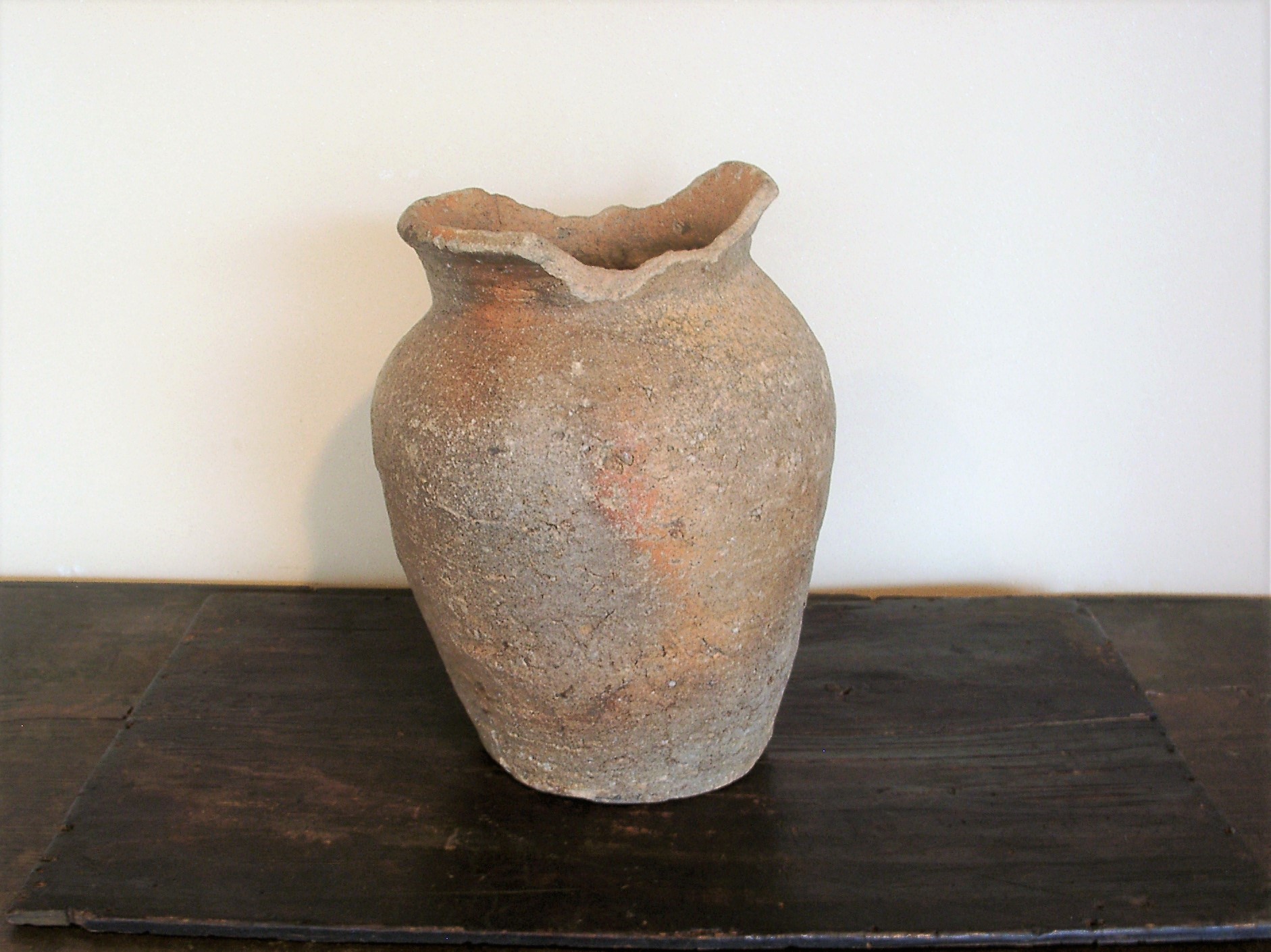 信楽(しがらき)*四耳(しじ)茶壺」焼小壺(高さ20cm)