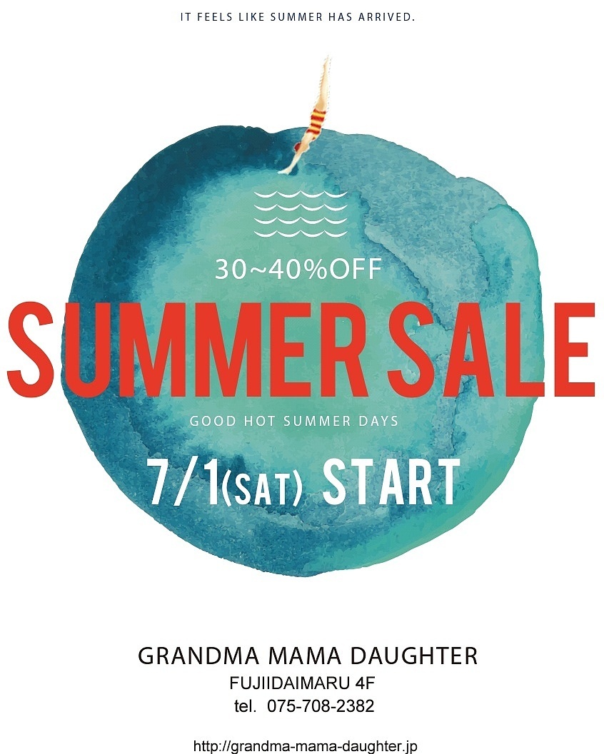 SUMMER SALE のお知らせ_c0278324_18495152.jpg