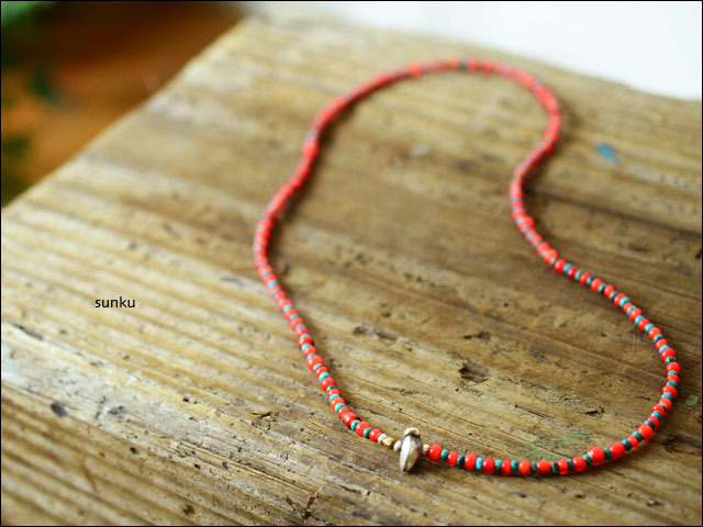 Sunku 39 [サンク] WHITE HEART BEADS NECKLACE&BRACELET/ネックレス＆ブレスレット [SK-029] MEN\'S/LADY\'S_f0051306_17494822.jpg