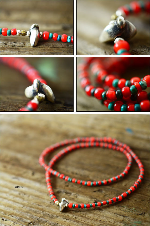 Sunku 39 [サンク] WHITE HEART BEADS NECKLACE&BRACELET/ネックレス＆ブレスレット [SK-029] MEN\'S/LADY\'S_f0051306_17500120.jpg