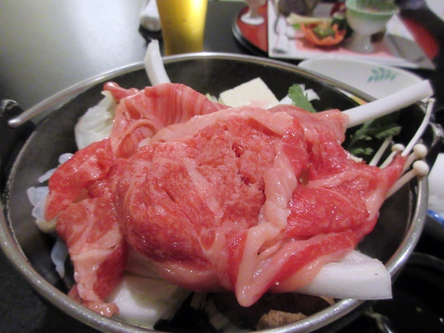 【大人の休日倶楽部パス旅】⑤河鹿荘での夕食【米沢・牛三昧】_b0009849_21555562.jpg