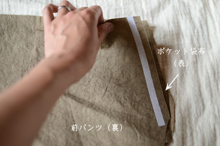 ゆるサルエル、ポケットのつけ方。_d0227246_16162111.jpg
