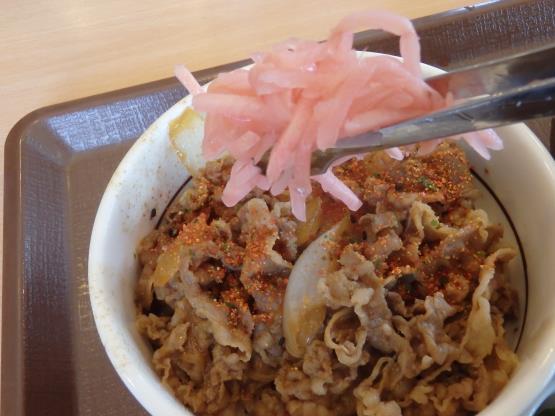 すき家の牛丼ミニとん汁おしんこセット　　豊中浜店_c0118393_7412764.jpg