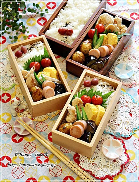 レモン風味のチキンソテー弁当と新小ジャガの醤油煮とわんこ♪_f0348032_17421442.jpg