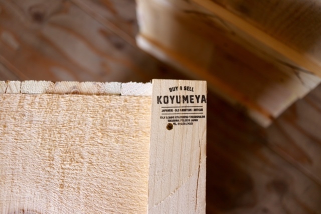 「koyumeya recycle wood box」 リサイクルウッドボックス　リンゴ箱_d0172694_17054025.jpg