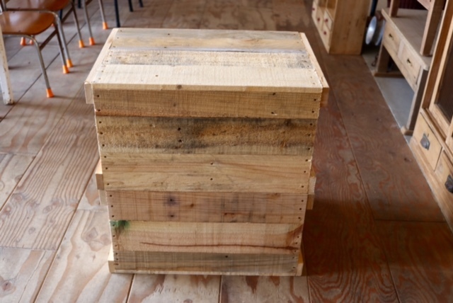 「koyumeya recycle wood box」 リサイクルウッドボックス　リンゴ箱_d0172694_17054912.jpg
