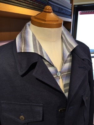 PURE LINEN COLORED SAFARI JACKET : FASHION murmur PURE LINEN COLORED SAFARI JACKET : FASHION murmur