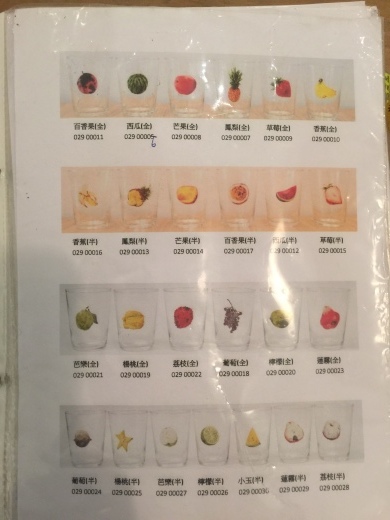 お土産 台湾の果物のイラストがかわいいグラス 小器 台北 Mrt中山 台湾のたびしおり