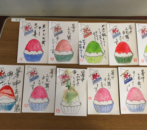 高齢者施設、夏の塗り絵_e0136066_09593865.jpg