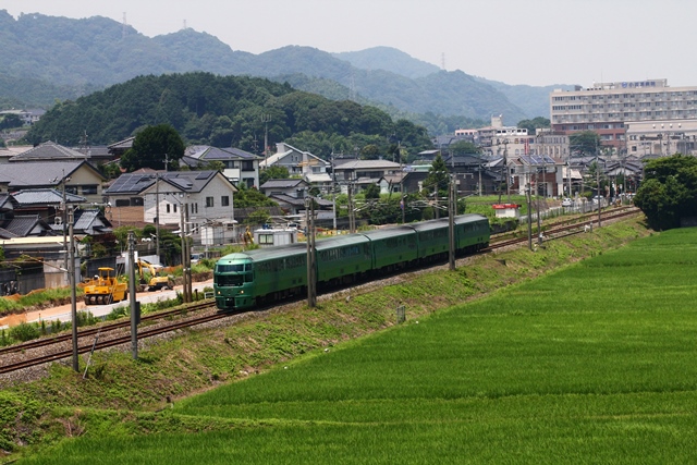 ゆふいんの森 迂回ルート 日豊本線小波瀬西工大前駅付近にて 平成29年7月15日 いるか書房別館