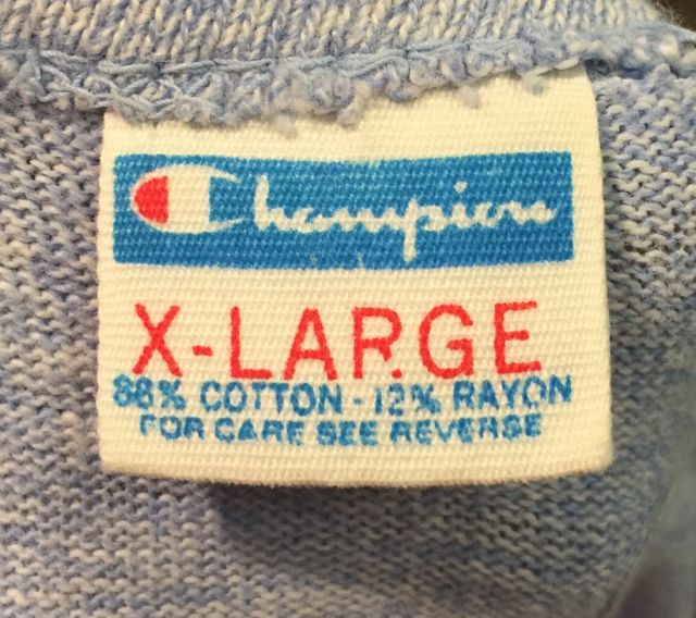 ７月１７日（月）入荷！　４連　染込みプリント！　champion チャンピオンバータグ　ブルー杢 　Tシャツ！_c0144020_19064767.jpg