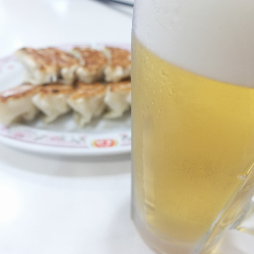 ランチビール　餃子の王将_f0050534_18363510.jpg