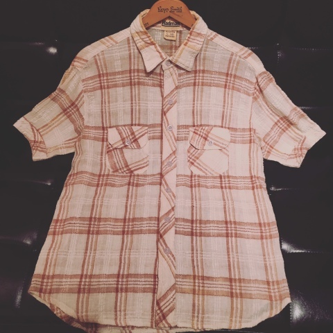 1970s \" UNKNOWN \" - 100% INDIA cotton - S/S CALIFORNIA CHECK SHIRTS ._d0172088_19412892.jpg