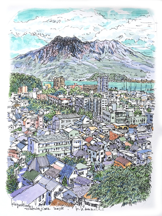 桜島スケッチ 浜地克徳のスケッチファーム