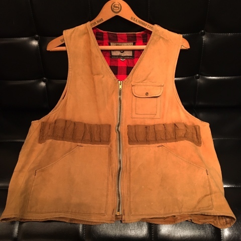 1960s \" CUMBER LAND \" 100% cotton - Brown Duck - OLD HUNTING VEST ._d0172088_20295673.jpg