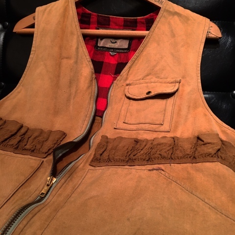 1960s \" CUMBER LAND \" 100% cotton - Brown Duck - OLD HUNTING VEST ._d0172088_20303276.jpg