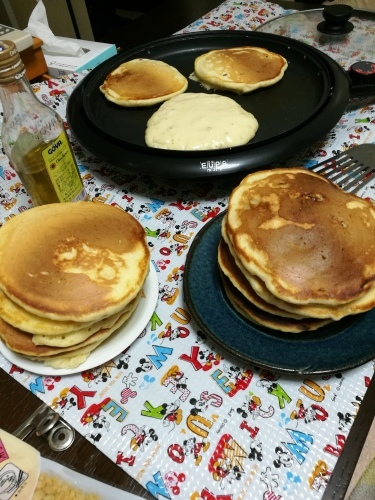 7/20  夕飯と大量のホットケーキ_e0341143_13204032.jpg