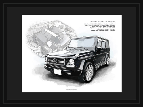 車のイラスト制作例 メルセデスベンツ Gクラス Mercedes Benz G Class W463 車 バイクカスタム イラスト制作 D Garage