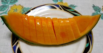 本日の果物－メロン　2017/7/26_b0044404_14415184.jpg