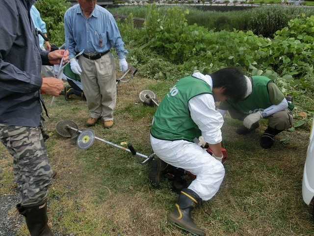 スイカの甘みが身体に浸みわたる　猛暑の中、今年初めての滝川の草刈り清掃_f0141310_06412599.jpg