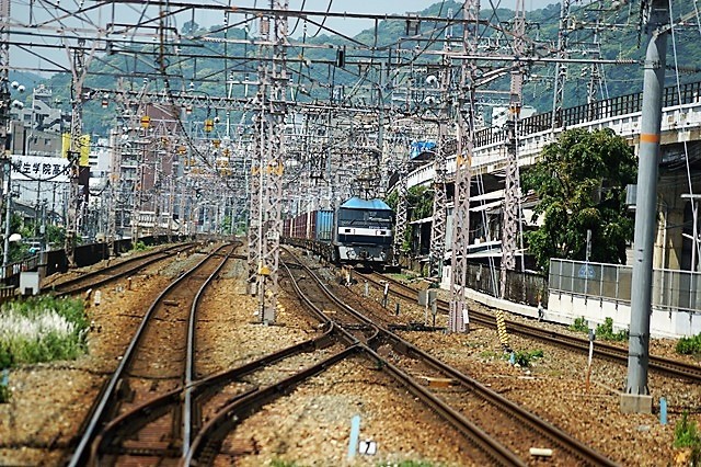 藤田八束の鉄道写真@トワイライトエキスプレスの思い出写真、須磨浦公園のスーパーはくと、神戸の街を走る貨物列車桃太郎_d0181492_21192140.jpg