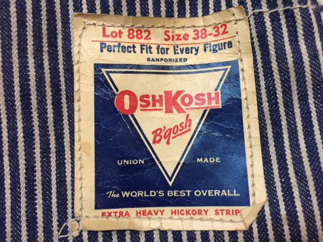 7月26日(水)大阪店ヴィンテージ入荷!!#6 Work編! NOS \"BIG MIKE\"&\"OSHKOSH\"&\"KEY\"!!_c0078587_2405441.jpg
