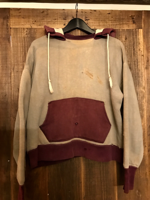 Wフェイス ツートン 後付けパーカー : VINTAGE CLOTHING Wフェイス ツートン 後付けパーカー : VINTAGE CLOTHING