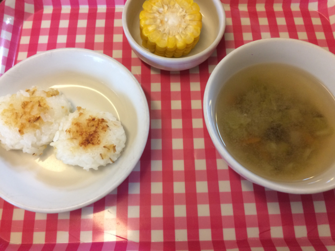 7月26日の給食。スイカ割りは延期になりました。_c0293682_20513504.jpg