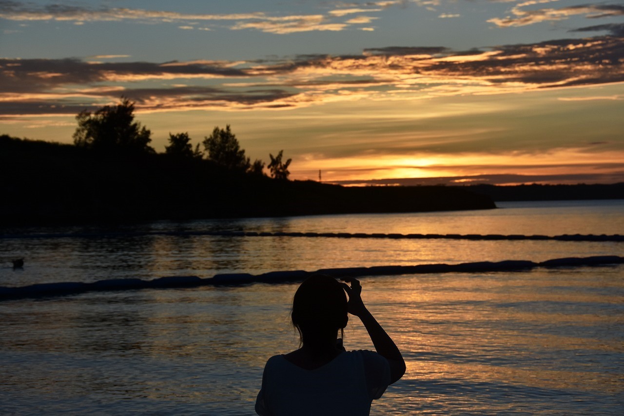 夏旅　MIYAKOJIMA パイナガハマビーチの夕焼け_d0065116_22282966.jpg