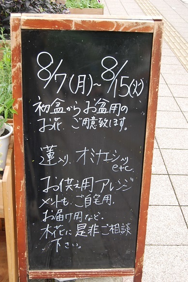 明日から8月。お盆のお花のご予約、ご注文承ります。_a0201358_16384825.jpg