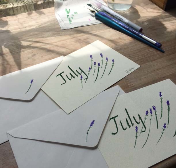 7月のカリグラフィーレッスン　The July calligraphy lessons_b0105897_21234351.jpg