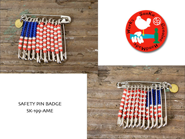 Sunku 39 [サンク] SAFETY PIN BADGE / AMERICA [SK-199-AME] セーフティーピンバッジ/ピンバッジ　MEN\'S/LADY\'S_f0051306_17025258.jpg