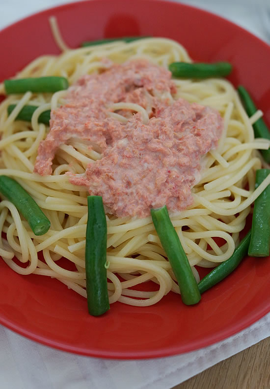 2017.7.29　らくらく！和食パスタ100『鮭フレークの豆乳バターソース』_a0353681_18244693.jpg