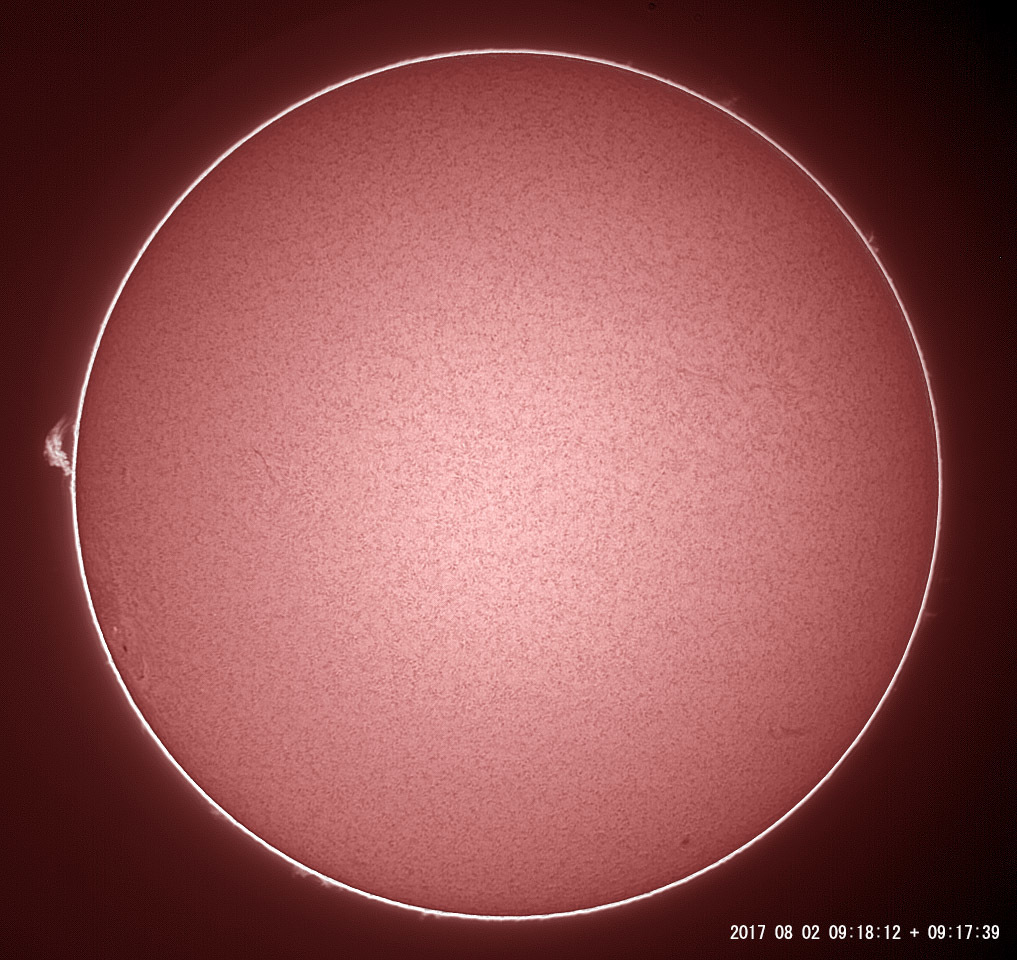 8月2日の太陽　プロミネンスがすごい！_e0174091_14194079.jpg