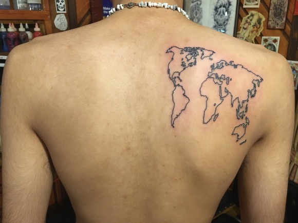 墓石 世界地図のtattoo shun Gooddays Tattoo 墓石 世界地図のtattoo shun Gooddays Tattoo