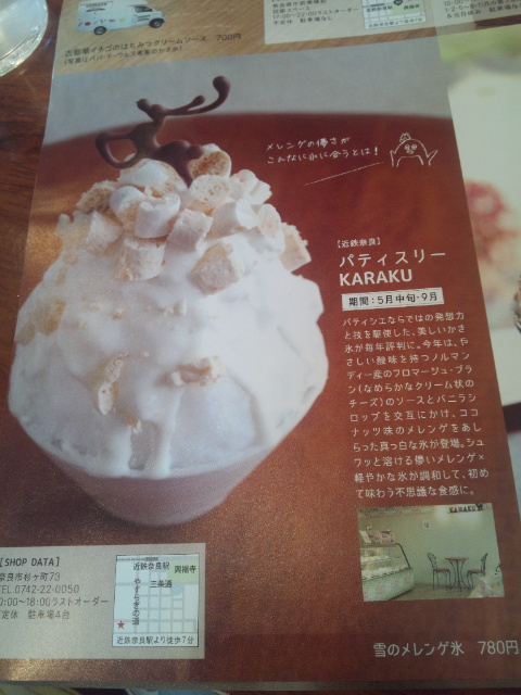 パティスリーKARAKU 雪のメレンゲ氷_f0076001_147150.jpg