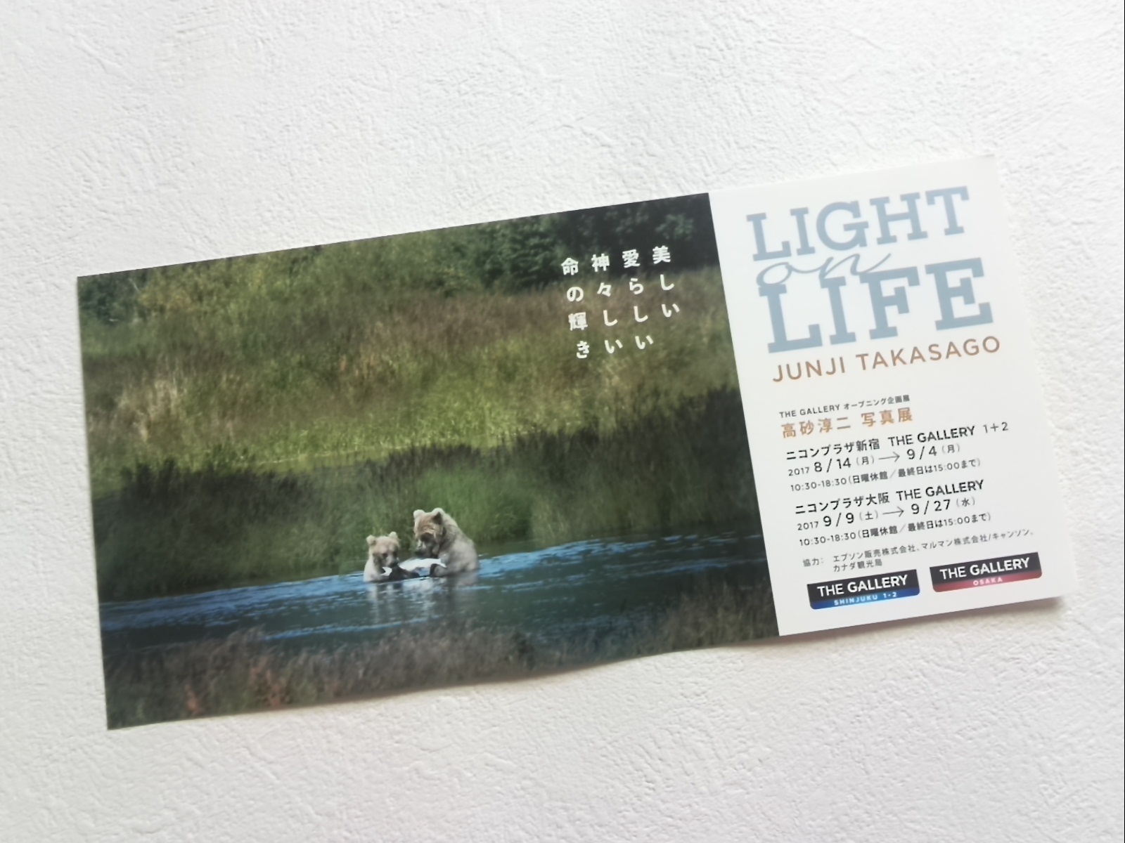 自然写真家 高砂淳二さんの写真展「LAGHT on LIFE」が始まります！_f0340942_15271460.jpg