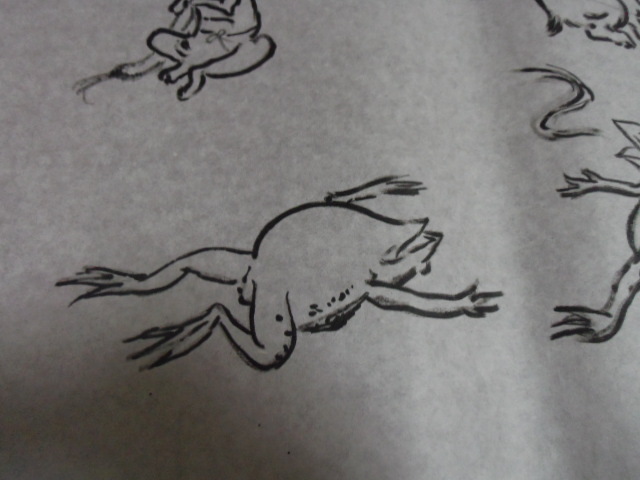 筆ペンイラスト 鳥獣戯画 いねのかみ すべては おかげさま 筆ペンイラスト 鳥獣戯画 いねのかみ すべては おかげさま