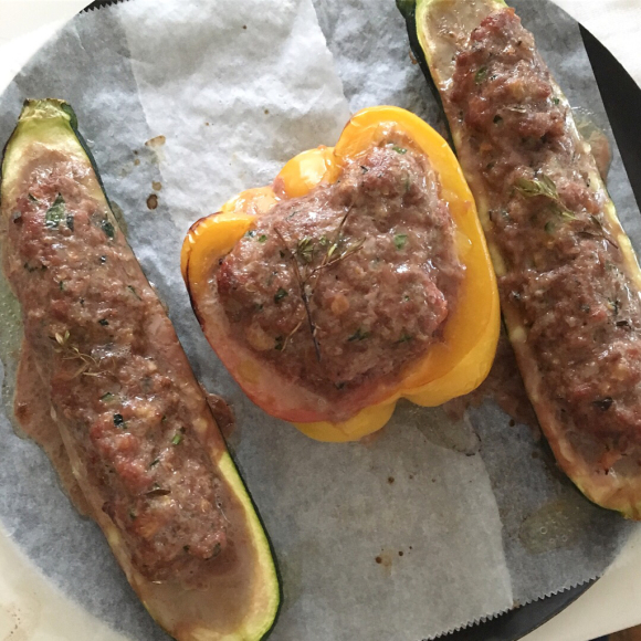 夏野菜のファルシーととうもろこしごはん(簡単レシピつき)_b0065587_17192529.jpg