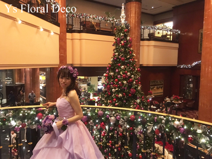ラベンダー色のドレスにあわせるアクセサリーとブーケ ウェスティンホテル東京さんへ_b0113510_19425993.jpg
