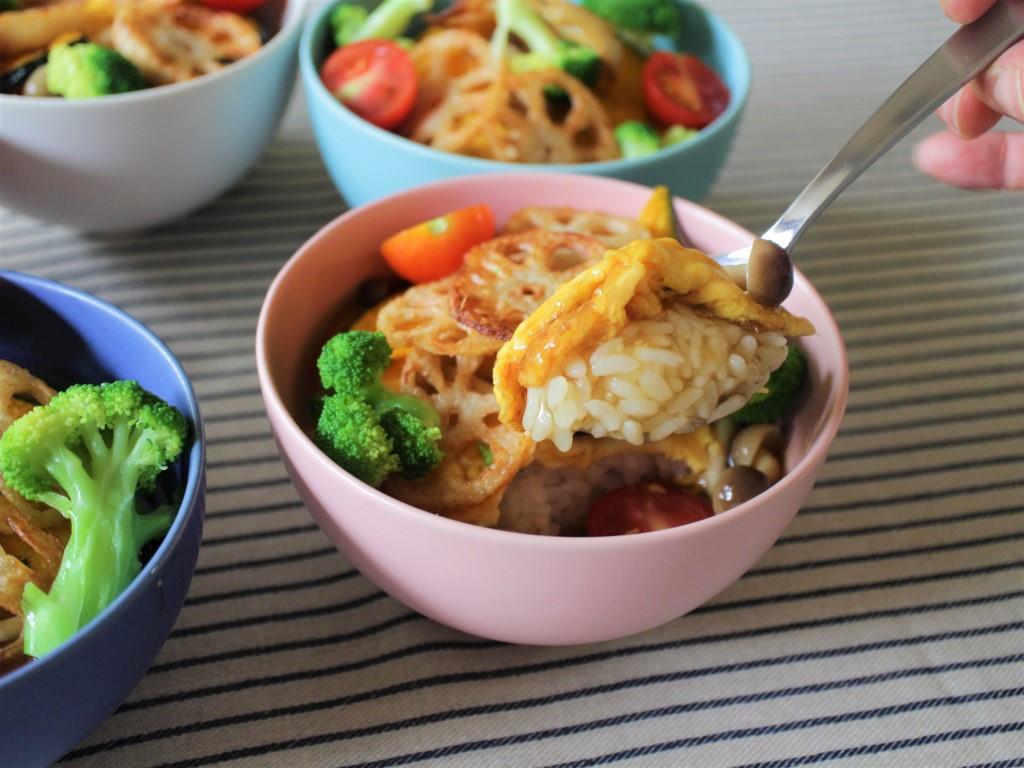 野菜たっぷりのせ天津飯♡_f0220354_21010923.jpg