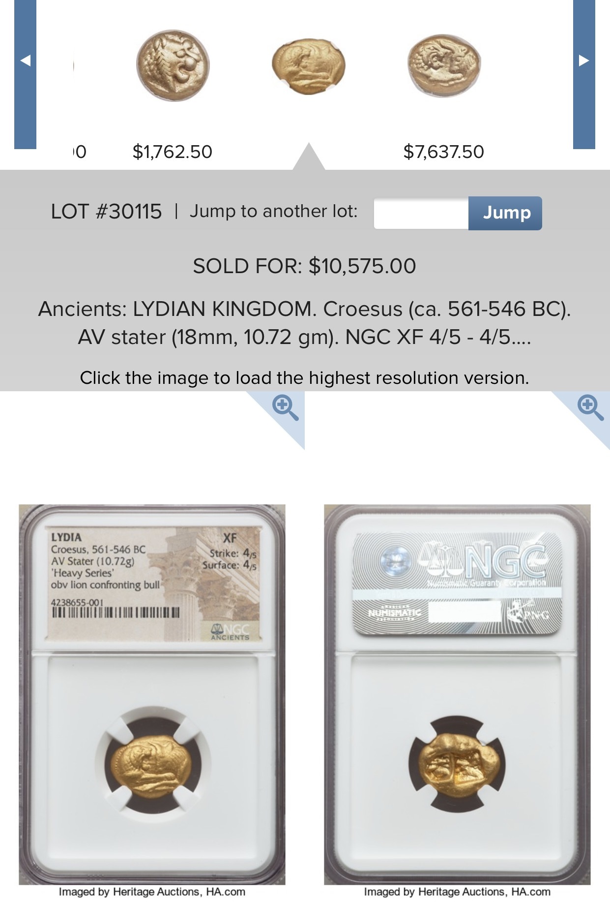 世界初純金金貨 Croesus王 My GEM MS_d0357629_12121264.png