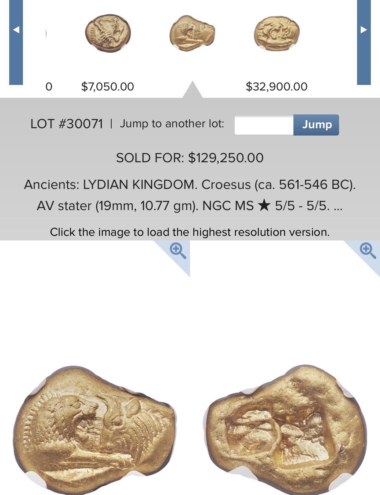 世界初純金金貨 Croesus王 My GEM MS_d0357629_12183780.png