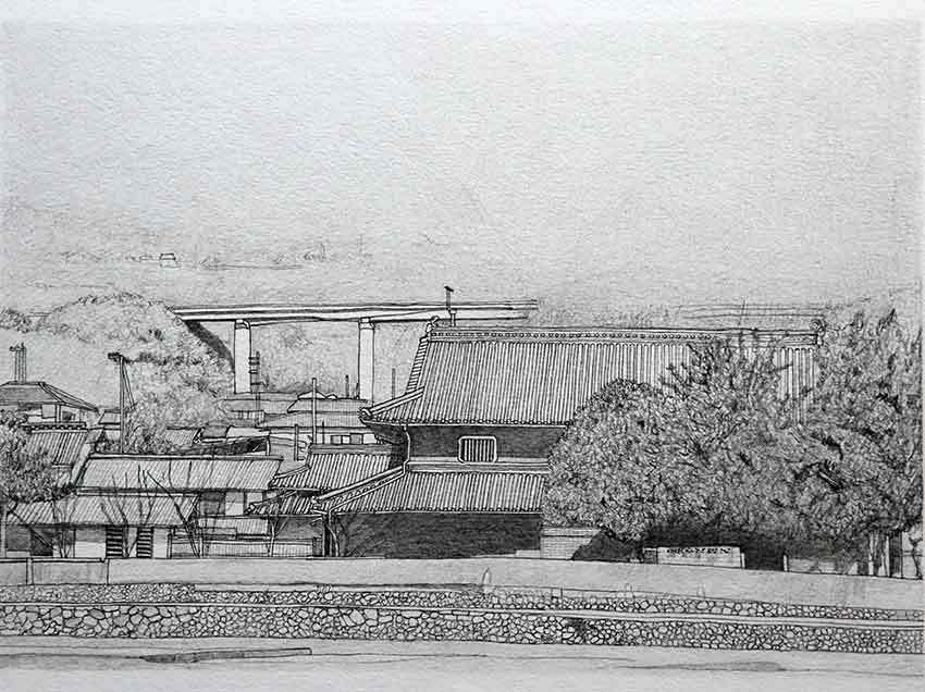 鳴門市ドイツ館「須恵泰正 鉛筆画展〜美馬の風景〜」-03