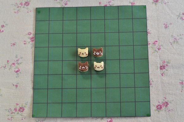 世界猫の日　猫オセロクッキー　　Homemade Cat\'s Othello Cookies on International Cat Day_d0025294_13044661.jpg