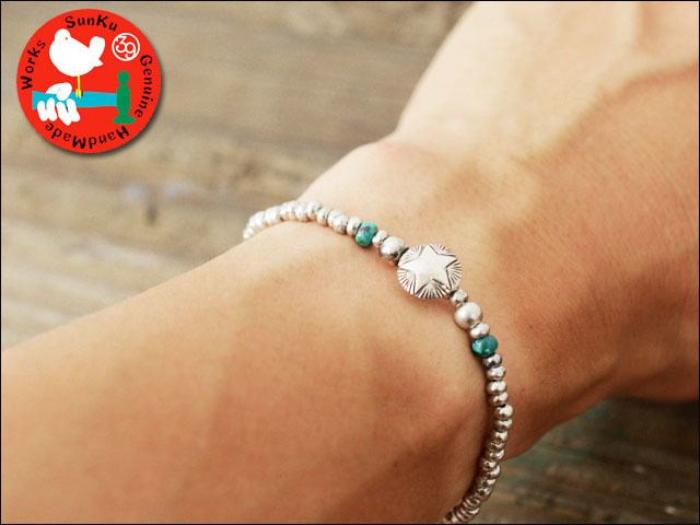 Sunku 39 [サンク] STAR CONCHA BEADS BRACELET /スターコンチョビーズブレスレッド [SK-208] MEN\'S/LADY\'S _f0051306_18065591.jpg