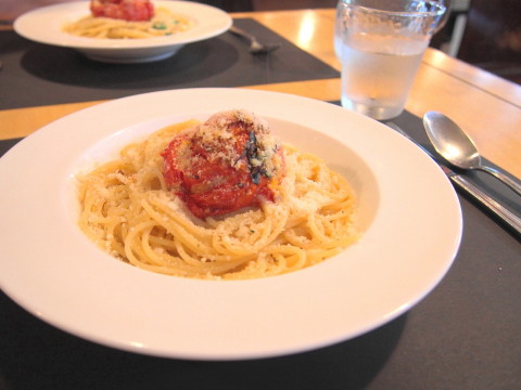 焼きトマトのパスタランチ:リストランテ ブォーノ(青森市)_b0147224_1954442.jpg