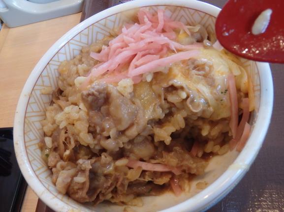 すき家のとろ～り3種のチーズ牛丼ミニ　宝塚中筋店_c0118393_11105491.jpg